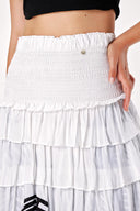 Striped Ruffled maxi skirt   81157