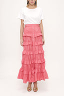 Salmon Pleated skirt 81168