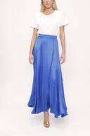 Blue Elastic waist maxi skirt 81171