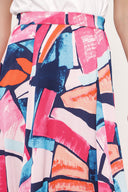 Red Elastic waist maxi skirt 81171