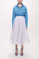 White Organza skirt with elastic waist 81205