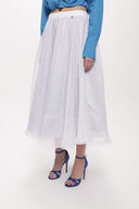 White Organza skirt with elastic waist 81205
