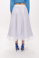 White Organza skirt with elastic waist 81205