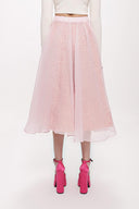 Light Pink Organza skirt with elastic waist 81205