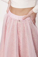 Light Pink Organza skirt with elastic waist 81205