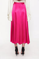 Fuchsia Elastic waist midi skirt 81209
