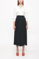 Spotted Elastic waist midi skirt 81209