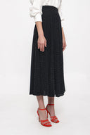 Spotted Elastic waist midi skirt 81209