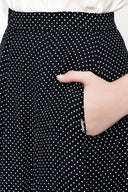 Spotted Elastic waist midi skirt 81209