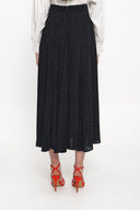 Spotted Elastic waist midi skirt 81209