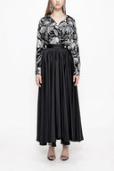 Black Wrapped long skirt 81210
