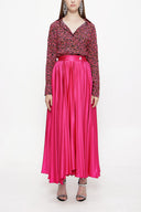 Fuchsia Wrapped long skirt 81210
