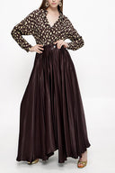 Brown Wrapped long skirt 81210