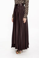 Brown Wrapped long skirt 81210