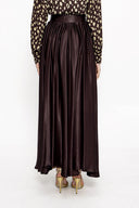 Brown Wrapped long skirt 81210