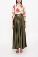 Khaki Wrapped long skirt 81210