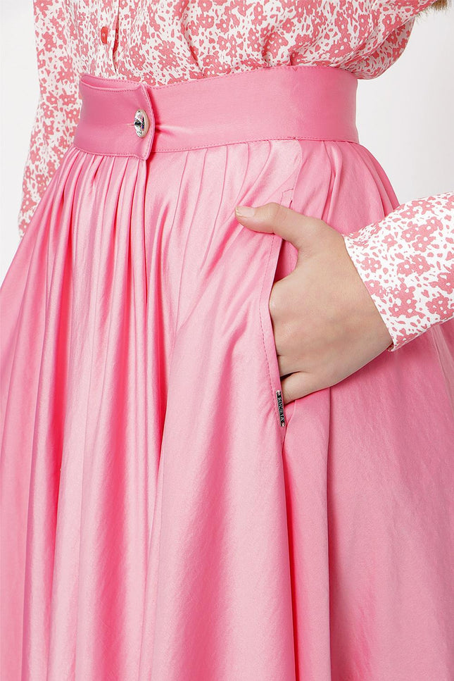 Pink Wrapped long skirt 81210
