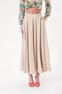 Beige Godet ​​high waist skirt 81214