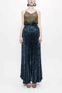 Patterned Pleated belted skirt 81187
