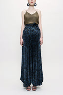 Patterned Pleated belted skirt 81187