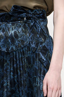 Patterned Pleated belted skirt 81187