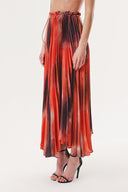 gradient Pleated skirt with elastic waist 81218