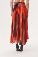 gradient Pleated skirt with elastic waist 81218