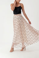 Powder Pleated lace skirt 81238