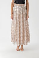 Powder Pleated lace skirt 81238