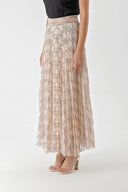 Powder Pleated lace skirt 81238