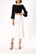 White Skirt with elastic waist 81248