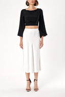 White Skirt with elastic waist 81248