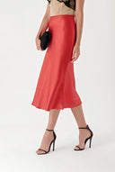 Red Skirt with elastic waist 81248