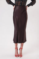 Brown Skirt with elastic waist 81248