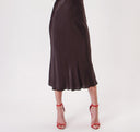 Brown Skirt with elastic waist 81248