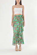 Green Wrapped skirt 81249