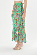 Green Wrapped skirt 81249