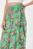 Green Wrapped skirt 81249