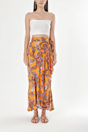 Orange Wrapped skirt 81249