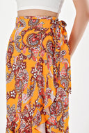 Orange Wrapped skirt 81249