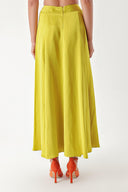 Acid Yellow High waist linen skirt 81271