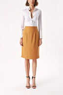 Beige High waist pencil skirt 81279