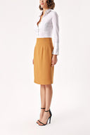 Beige High waist pencil skirt 81279