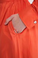 Cinnamon High waist elastic and zipper detailed long skirt 81310