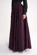 Sour Cherry High waist gathered long skirt 81317