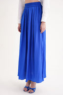 Navy Blue Long skirt with elastic waist 81320