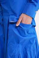 Blue Gathered button detailed skirt 81321