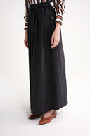 Black Long skirt with elastic waist 81323