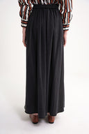 Black Long skirt with elastic waist 81323