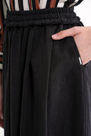 Black Long skirt with elastic waist 81323
